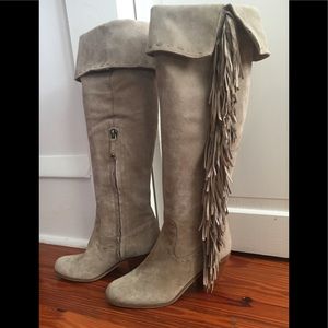 Sam Edelman Suede Fringe Boots size 6.5